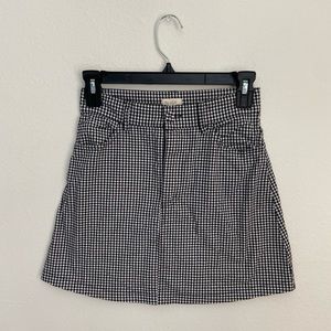 Black and white gingham skirt